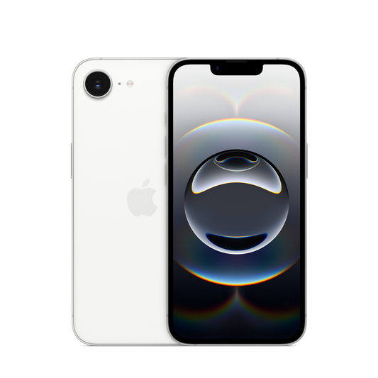 Apple iPhone 16e bianco, immagine illustrativa del modello
