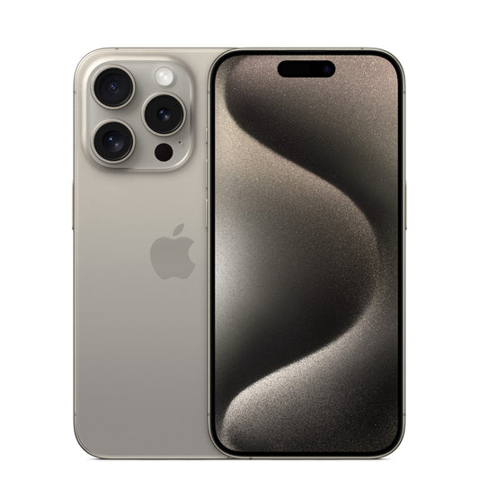 Apple iPhone 15 Pro ricondizionato, Titanio Naturale - immagine illustrativa del modello
