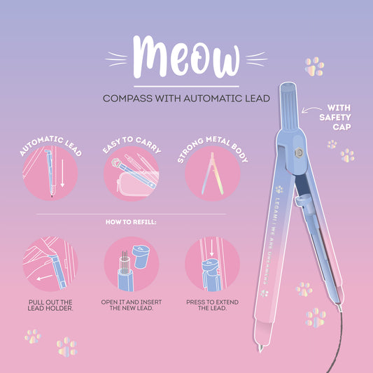 Legami Meow Compasso con Mina Automatica Kitty - COM0001 - foto 2