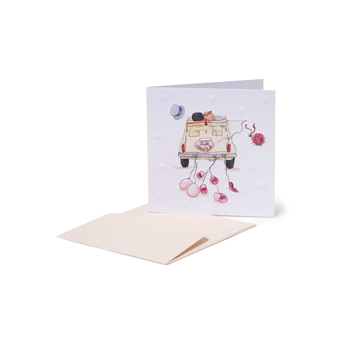 Legami BQEW002 - Legami Mini Biglietto Just Married Wedding Car 7 × 7 cm