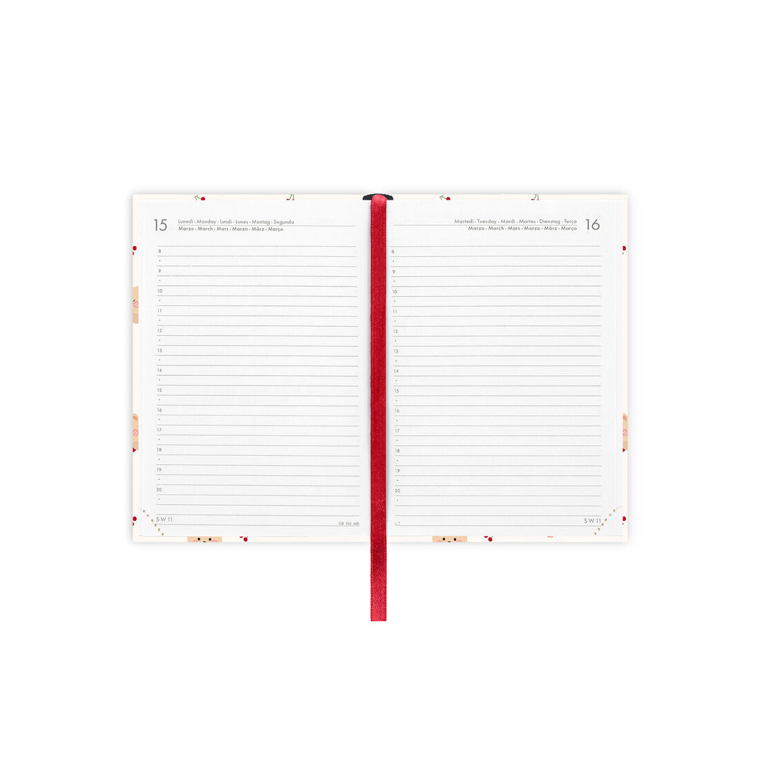 Legami Agenda Giornaliera Fotografica 12 Mesi 2027 Teddy Bear White Small, foto 3