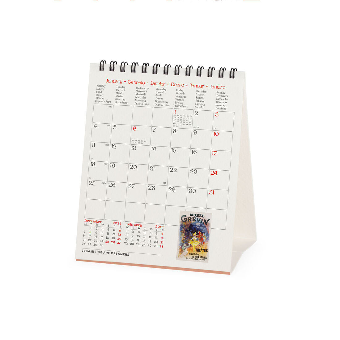 Legami Calendario da Tavolo 2027 Belle Époque 12 x 14,5 cm, foto ufficiale 3