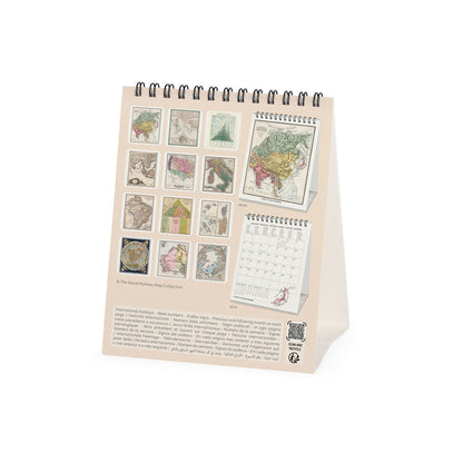 Legami Calendario da Tavolo 2027 Vintage Maps 12 x 14,5 cm, foto ufficiale 4