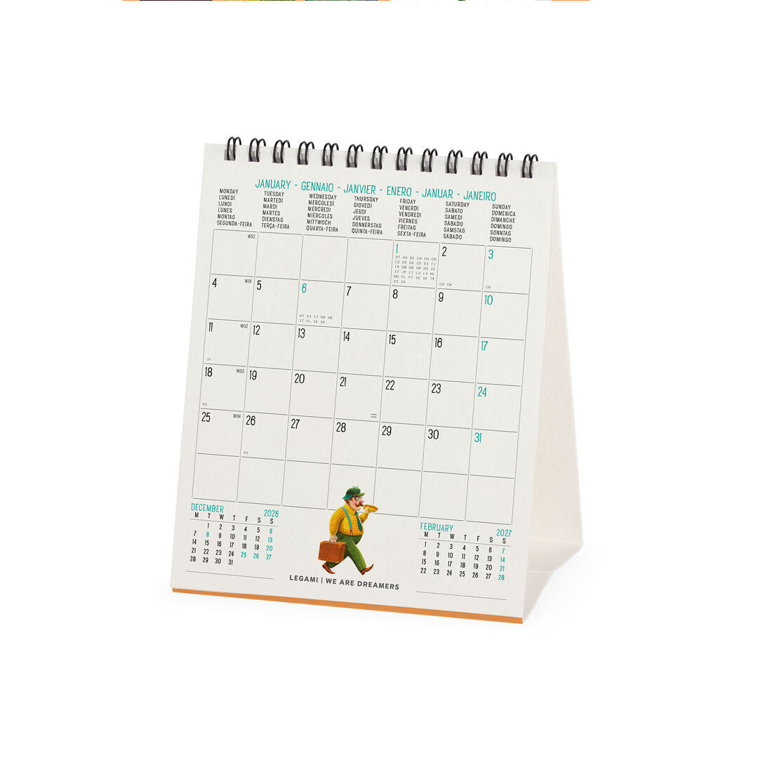 Legami Calendario da Tavolo 2027 Book Lover's 12 x 14,5 cm, foto ufficiale 3