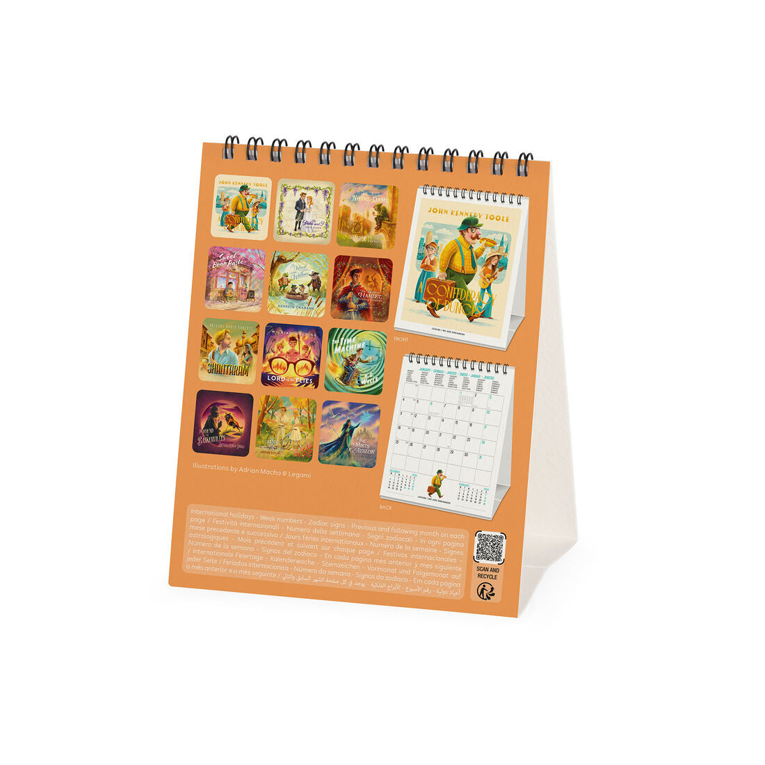 Legami Calendario da Tavolo 2027 Book Lover's 12 x 14,5 cm, foto ufficiale 4