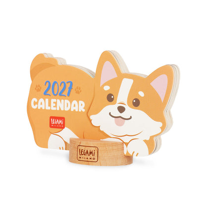 Legami Calendario Sagomato 2027 Dogs con Base in Legno, fotografia 1