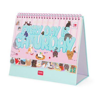 Legami Calendario da Tavolo 2027 Every Day Is Caturday con Adesivi, foto 1