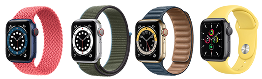 Apple Watch Series 6 ricondizionato – foto illustrativa della gamma; vedere la variante per colore e cinturino