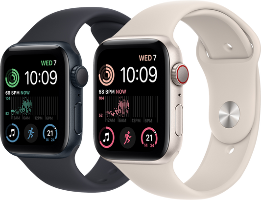 Apple Watch SE 2022 (2ª generazione) ricondizionato – foto illustrativa della gamma; vedere la variante per colore e cinturino