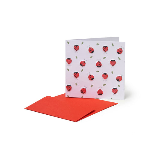 Legami Biglietti d'Auguri 7 x 7 cm - 3 Fantasie - Ladybugs