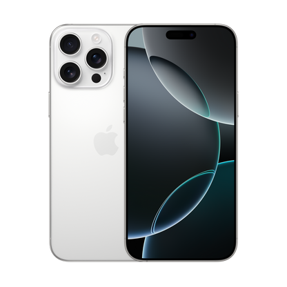 Apple iPhone 16 Pro Max titanio bianco, immagine illustrativa del modello