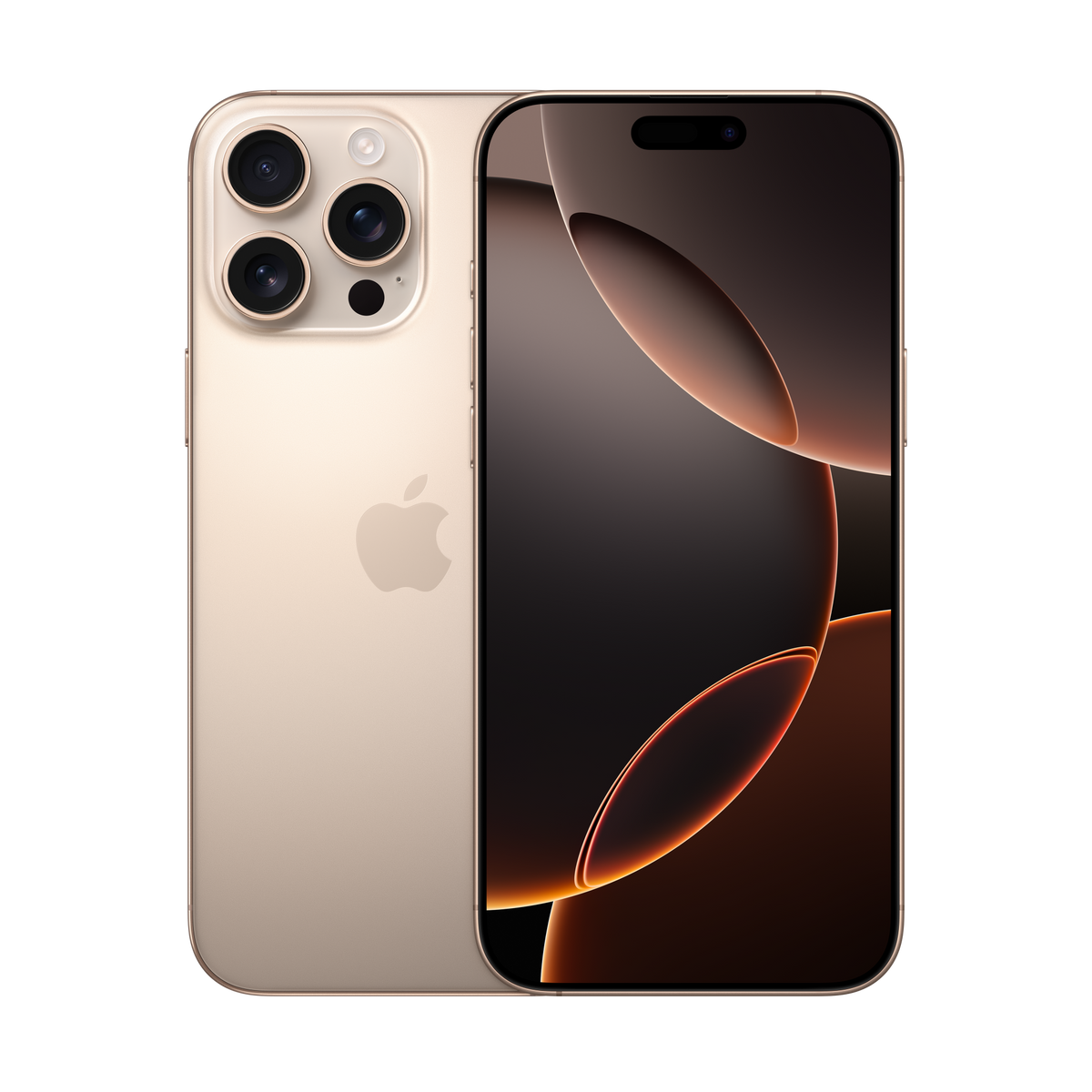 Apple iPhone 16 Pro Max titanio sabbia, immagine illustrativa del modello