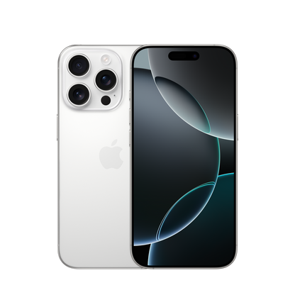 Apple iPhone 16 Pro titanio bianco, immagine illustrativa del modello