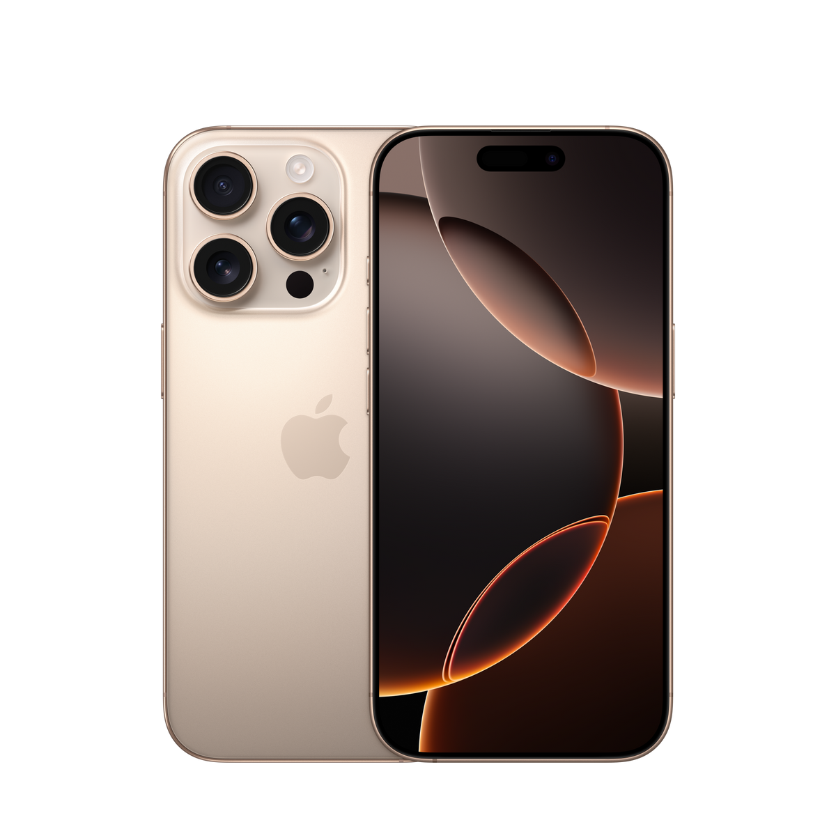 Apple iPhone 16 Pro titanio sabbia, immagine illustrativa del modello