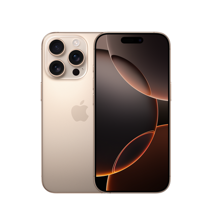 Apple iPhone 16 Pro titanio sabbia, immagine illustrativa del modello