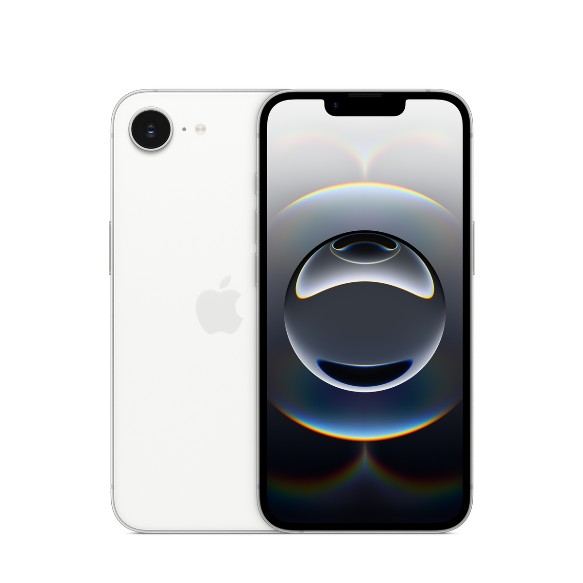 Apple iPhone 16e bianco, immagine illustrativa del modello