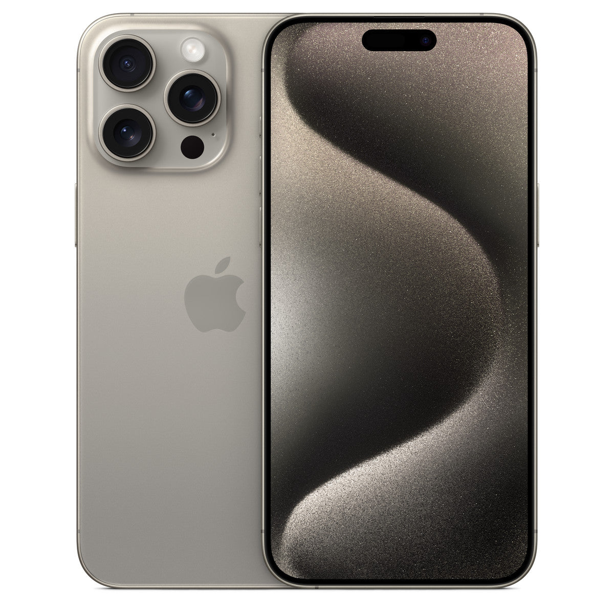 Apple iPhone 15 Pro Max Titanio Naturale vista frontale e posteriore