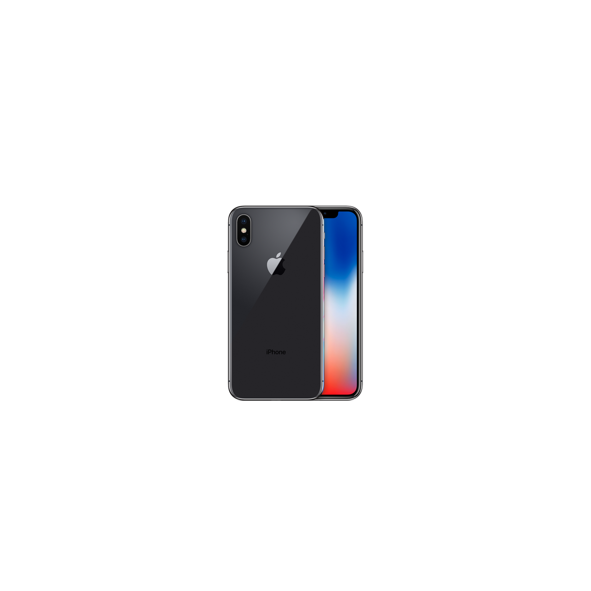 Apple iPhone X ricondizionato — Grigio siderale — immagine originale Apple ad alta risoluzione