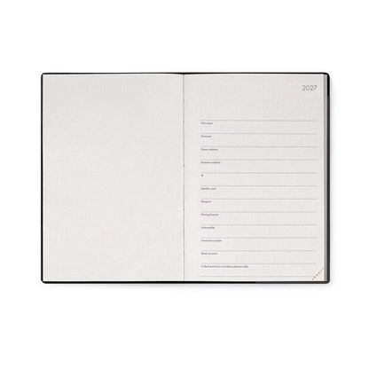 Legami Agenda Settimanale Medium 2027 Black Suit, foto 2