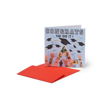 Legami Mini Biglietto Laurea Congrats You Did It! 7 x 7 cm