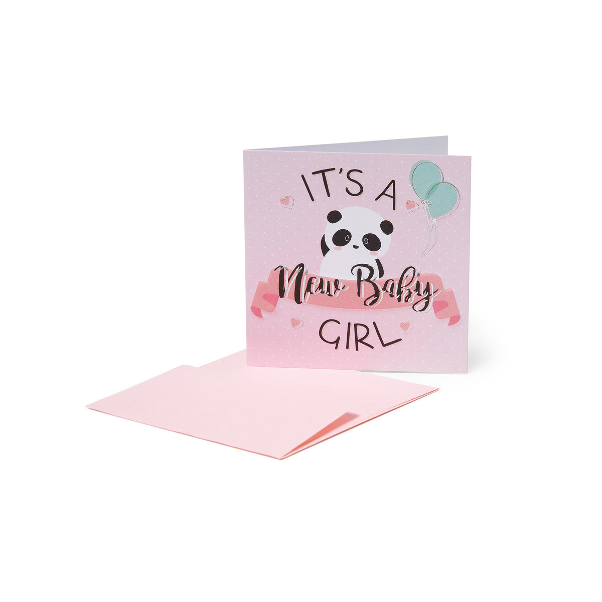 Legami Biglietto Nascita Mini Baby Panda Girl 7 × 7 cm, fotografia ufficiale Legami