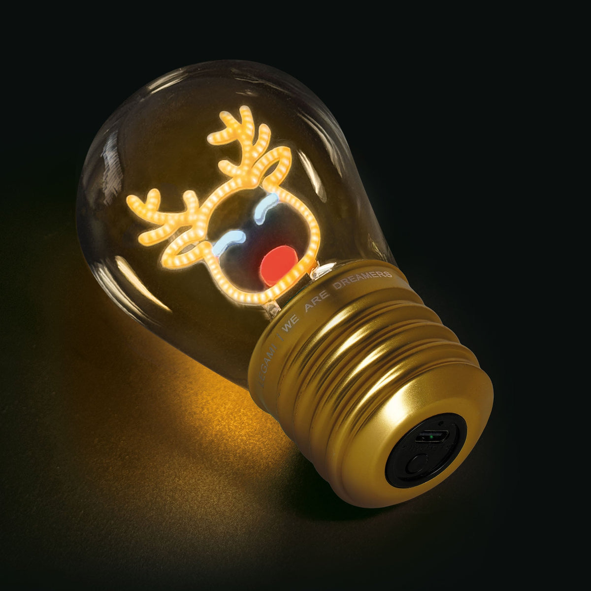 Legami Bulb Fiction Lampada Decorativa Natale Renna, immagine Legami 1