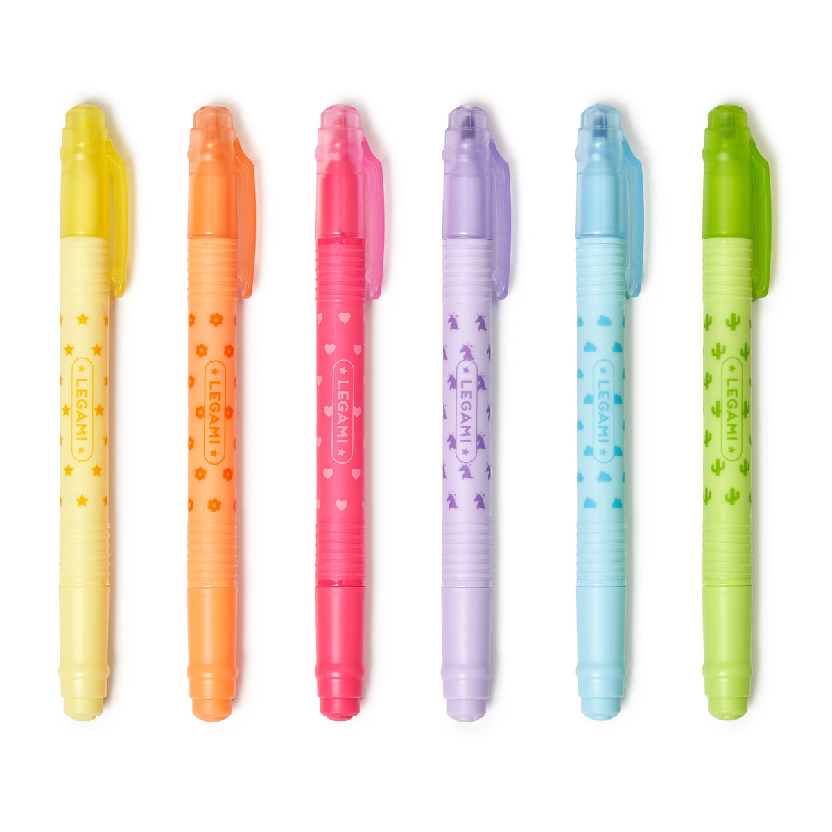 Legami Magic Highlighters Set 6 Evidenziatori Cancellabili a Doppia Punta - fotografia prodotto Legami