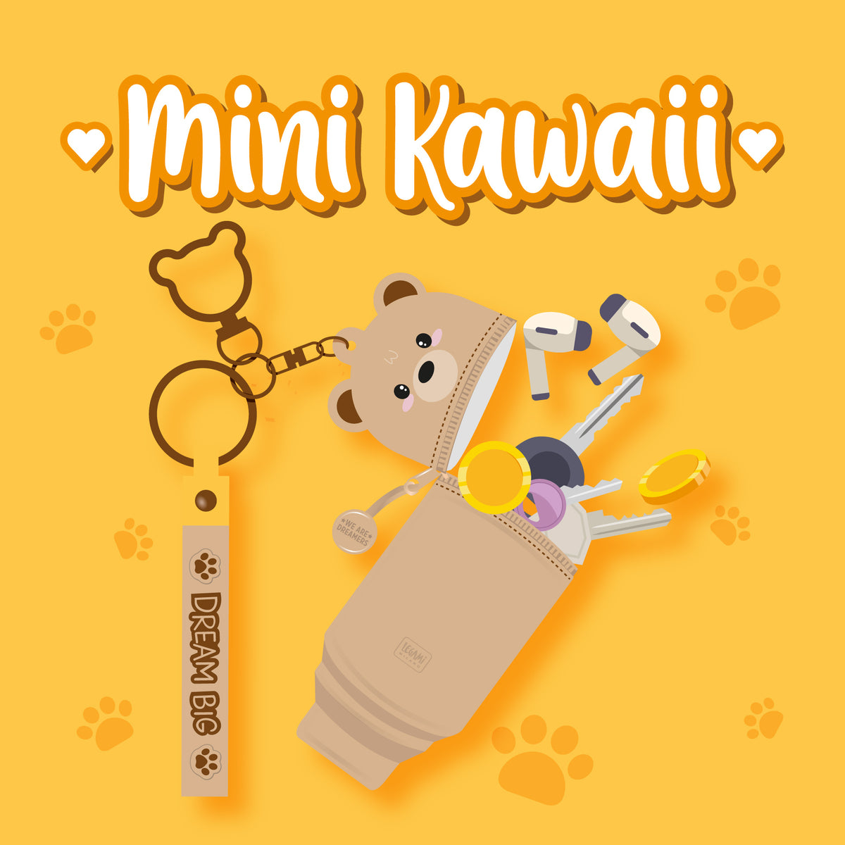 Legami Mini Kawaii portamonete con portachiavi Teddy Bear, foto 2