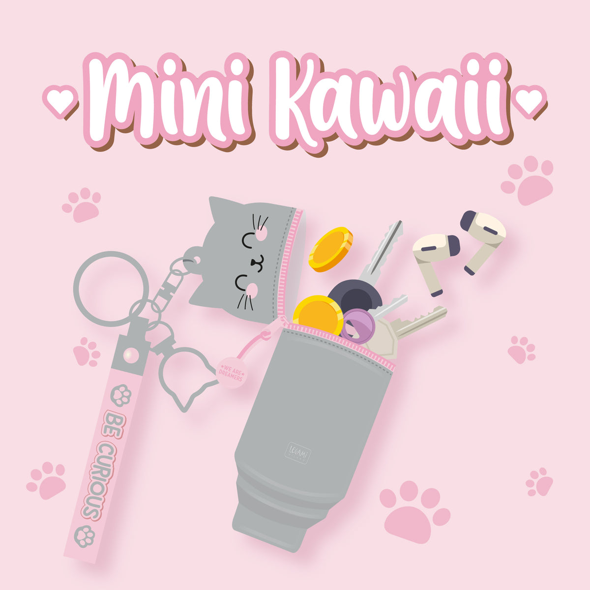 Legami Mini Kawaii portamonete con portachiavi Kitty, foto 2