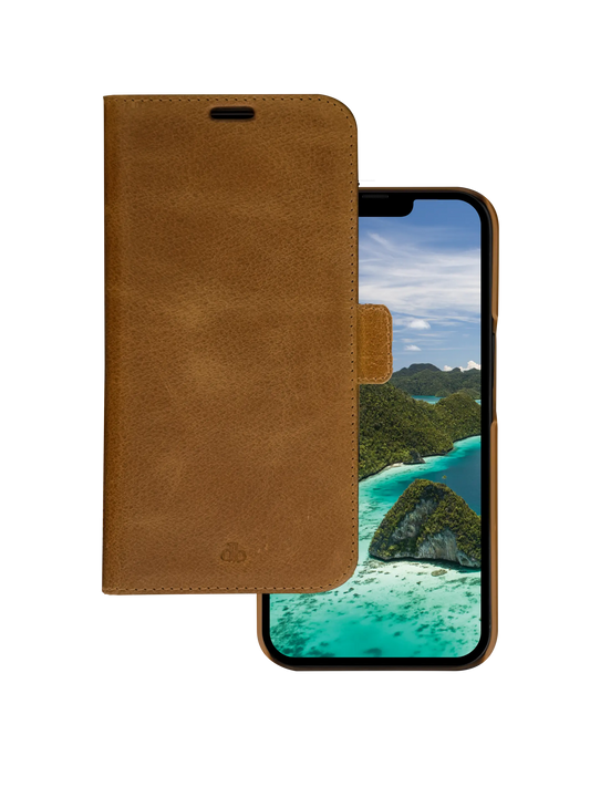 Cover Dbramante1928 per iPhone 14 Pro Max – Lynge - 2-in-1 Wallet Magnetic Case - Tan