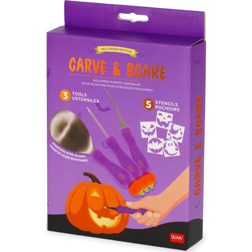 Legami Carve & Scare kit per intagliare zucca Halloween